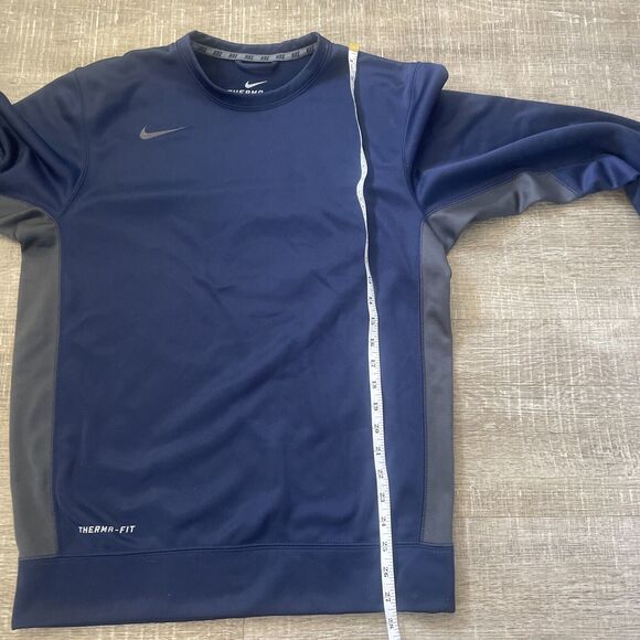 Nike Therma Fit Activewear Crewneck Sweatshirt Blue Small Pullover Therma-Fit - Picture 10 of 16